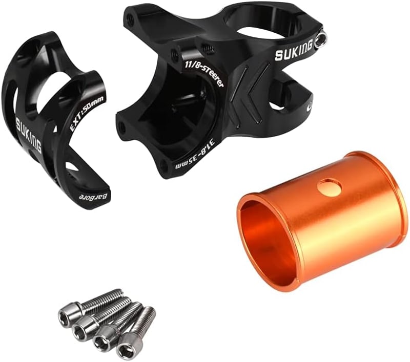 CYSKY MTB kormánycsap szár 31.8 és 35 mm bilincs, 35 vagy 50 mm hossz, emelt kormányadapter országút MTB downhill