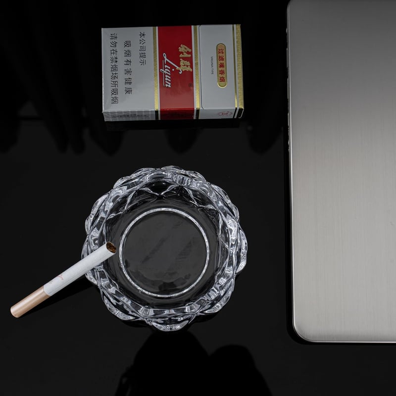 Cystone 2db Üveg Hamutál Cigaretta Szivar Dekoratív Vastag Kristály