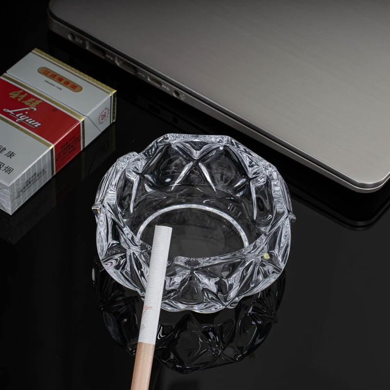 Cystone 2db Üveg Hamutál Cigaretta Szivar Dekoratív Vastag Kristály