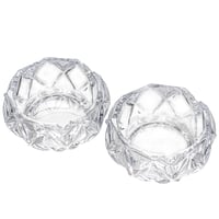 Krištáľový popolník Cystone, okrúhly, priehľadný – 2 ks 1