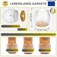 CZ Store® Filc Székláb Védő 40db - 12-16mm Szilikon Bútorvédő Párna Karcolásálló Széktalp Parkettához és Kényes Padlóhoz - Tartós Bútorláb V 2