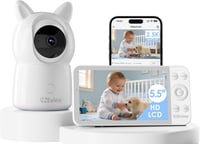 CZEview 2.5K Baby Monitor 5.5" HD Kijelzővel, Éjjellátóval és WiFi App 1