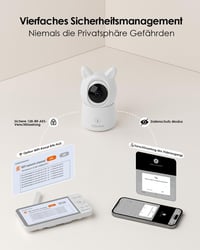 CZEview 2.5K Baby Monitor 5.5" HD Kijelzővel, Éjjellátóval és WiFi App 9