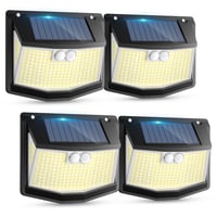 Lampă solară de exterior CZHHMART cu senzor de mișcare – Reflector solar cu 248 LED-uri pentru grădină, terasă, intrare 1