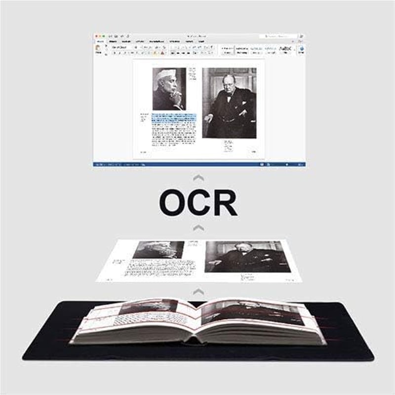 CZUR ET18 Pro Professzionális Könyvszkenner OCR 18MP Dokumentumkamera A3 Lézerlapítással