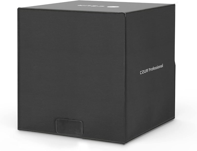 CZUR fekete fotóstúdió fotóbox kézitáskával 60 x 60 x 60 cm összehajtható hordozható CZUR könyv és irat szkennerhez