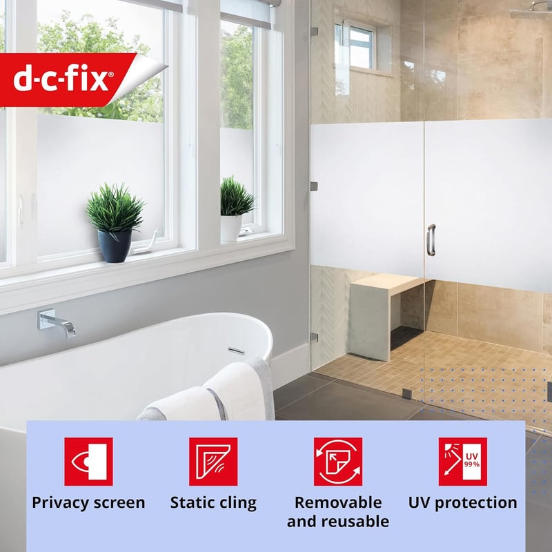 d-c-fix Ablakfólia Frost Privát 90x150cm Statikus Mattkivitelű Öntapadós Dekoratív - 90 cm x 1,5 m, Frost