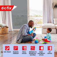 d-c-fix Tónovacia okenná fólia 90x200 cm, staticky priľnavá, 99 % UV ochrana, teploodrazivá zatemňovacia fólia na okná a sklenené dvere 4