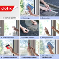 d-c-fix Tónovacia okenná fólia 90x200 cm, staticky priľnavá, 99 % UV ochrana, teploodrazivá zatemňovacia fólia na okná a sklenené dvere 6