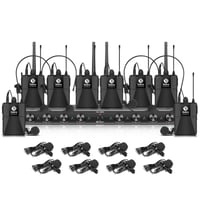 Sistem de microfoane wireless UHF Debra Audio AU800 Pro cu 8 canale, 8 microfoane tip lavalier, receptor metalic - Karaoke, Evenimente, Biserică 2