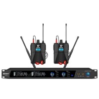 Debra Audio PRO ER-202 UHF Dvokanalni Bežični Sustav Za Nadzor u Uhu s Odašiljačem i Prijemnikom za Pozornicu, Studio, Glazbenike 1