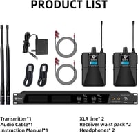 D Debra Audio PRO ER-202 UHF Dupla Csatornás Vezeték Nélküli Fülmonitor Rendszer Adóval és Vevővel Színpadra, Stúdióba, Zenészeknek 9