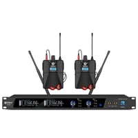 D Debra Audio PRO ER-202 UHF Dupla Csatornás Vezeték Nélküli Fülmonitor Rendszer Adóval és Vevővel Színpadi, Stúdió és Zenész Használatra 1