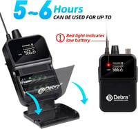D Debra UBR-102 Vezeték Nélküli Mikrofon Szett - 2 Csíptetős és Fejpántos Mikrofon, 80m Hatótáv, UHF Technológia, Karaoke, Rendezvény, Előad 6