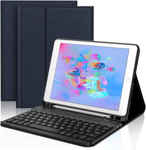 D DINGRICH DBEJPB iPad 9.7 futrola s Bluetooth tipkovnicom njemačkog QWERTZ rasporeda - crna