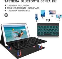 D DINGRICH iPad 9.7 Védőtok Leválasztható Világító Olasz Billentyűzettel Fekete 5