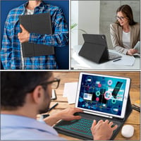 D DINGRICH iPad 9.7 Védőtok Leválasztható Világító Olasz Billentyűzettel Fekete 7