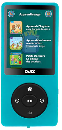 D-JIX M-StoryKids Detský prehrávač rozprávok pre deti od 3 do 8 rokov - 150+ nahratých rozprávok a príbehov - 25-hodinová výdrž batérie - Bluetooth - 4 GB - USB-C 4