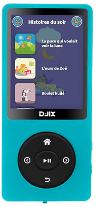 D-JIX M-StoryKids Detský prehrávač rozprávok pre deti od 3 do 8 rokov - 150+ nahratých rozprávok a príbehov - 25-hodinová výdrž batérie - Bluetooth - 4 GB - USB-C 5