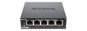 D-Link DES-105 5-portni Fast Ethernet preklopnik 10/100 Mbps, metalno kućište, stolni mrežni switch za kućnu i uredsku upotrebu