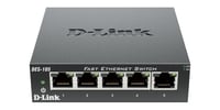 5-portový Fast Ethernet switch D-Link DES-105 10/100 Mbps, kovové puzdro, stolný sieťový rozbočovač pre domácnosti a malé firmy 6