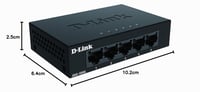 Switch Gigabit D-Link DGS-105GL cu 5 porturi, neadministrabil, fără ventilator, carcasă metalică, desktop, Plug and Play, QoS, 802.3az EEE, negru 6