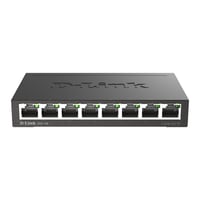 8-portový gigabitový prepínač D-Link DGS-108 Layer 2 – prenos dát 2000 Mbit/s, bez ventilátora, kovové vyhotovenie, čierny 1