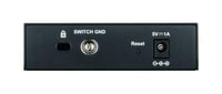 5-portový gigabitový smart switch D-Link DGS-1100-05V2 (10/100/1000 Mbit/s, bez ventilátora, kovové vyhotovenie), čierny 3