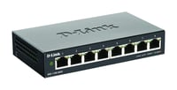 D-Link DGS-1100-08V2 8-portový Layer 2 Smart Managed gigabitový switch, 8x 10/100/1000 Mbit/s, bez ventilátora, kovové šasi, čierny 2