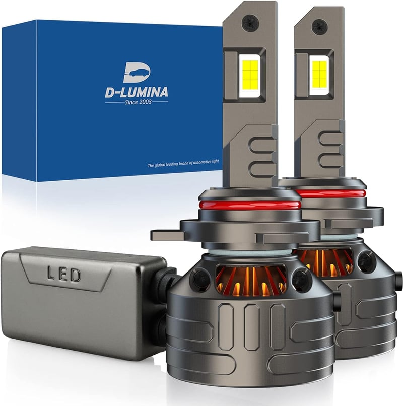D-Lumina 9012/HIR2 LED fényszóró izzó 160W 30000LM - Canbus hibamentes, 6500K, 500% fényerő, rézcső hűtéssel, 2 db