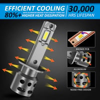 D-Lumina H1 LED Izzó 100W 16000LM Halogén Helyettesítő Autó Fényszóró 12V-18V 2db 3