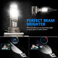 D-Lumina H15 LED Canbus Izzó 55W 10000lm 6000K Fehér Fényszóró Szett Seoul CSP Chippel, 50000 Órás Élettartam, 2 db 2