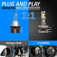 D-Lumina H15 LED Canbus Izzó 55W 10000lm 6000K Fehér Fényszóró Szett Seoul CSP Chippel, 50000 Órás Élettartam, 2 db 4