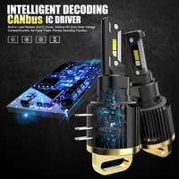 D-Lumina H15 LED Fényszóró Izzó 130W 26000LM 6500K - Canbus Hibamentes Autó Lámpa Szett Hűtőventilátorral, 2db 5