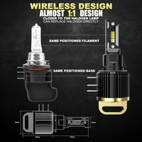 D-Lumina H15 LED Fényszóró Izzó 130W 26000LM 6500K - Canbus Hibamentes Autó Lámpa Szett Hűtőventilátorral, 2db 4
