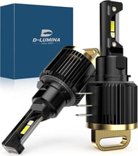 D-Lumina H15 LED Fényszóró Izzó 130W 26000LM 6500K - Canbus Hibamentes Autó Lámpa Szett Hűtőventilátorral, 2db 1