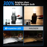 D-Lumina H15 LED fényszóró izzó szett, Canbus hibamentes, 12000LM, 6500K fehér fény, 40W+10W nappali, autó első lámpa, 2 db 3