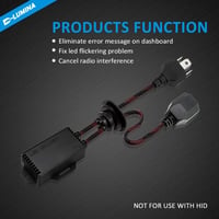 D-Lumina H4 LED Fényszóró Canbus Dekóder - Villogásgátló Kábelköteg, Hibaelhárító Adapter Készlet, 16V, 2 db 4
