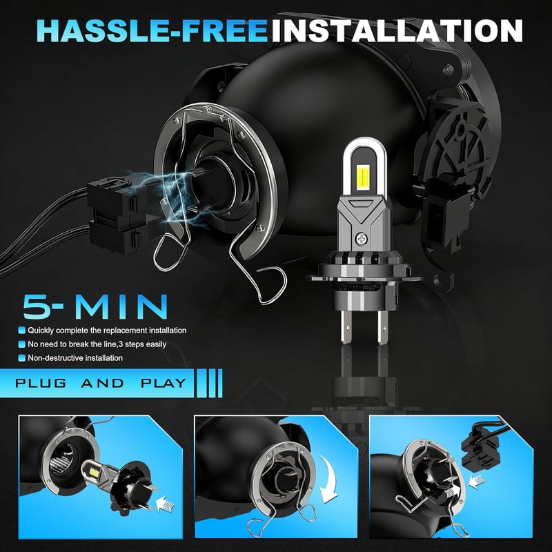 D-Lumina H7 LED Canbus 100W 16000LM 6500K fényszóró izzó pár