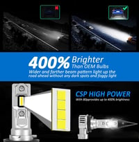 D-Lumina H8/H11 LED Fényszóró Izzó 16000LM 100W - Canbus Hibamentes Autólámpa 6500K Fehér Fény - 2 db Szett 2