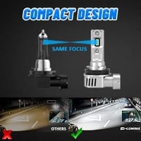 D-Lumina H8/H11 LED Fényszóró Izzó 16000LM 100W - Canbus Hibamentes Autólámpa 6500K Fehér Fény - 2 db Szett 9