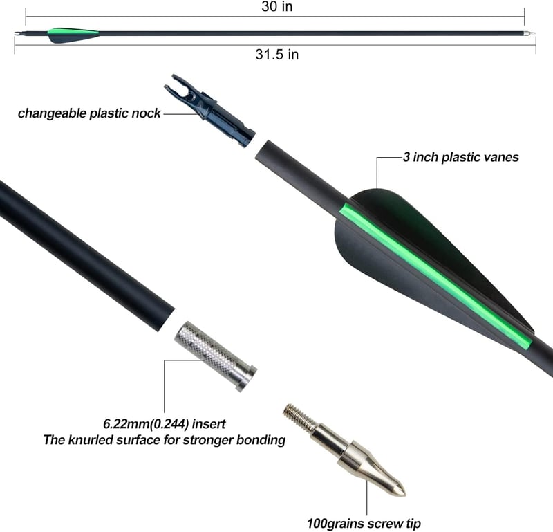 D&Q Recurve Íj Jobbkezes 50 Inch 40 Font Felnőtt Nyílvesszővel