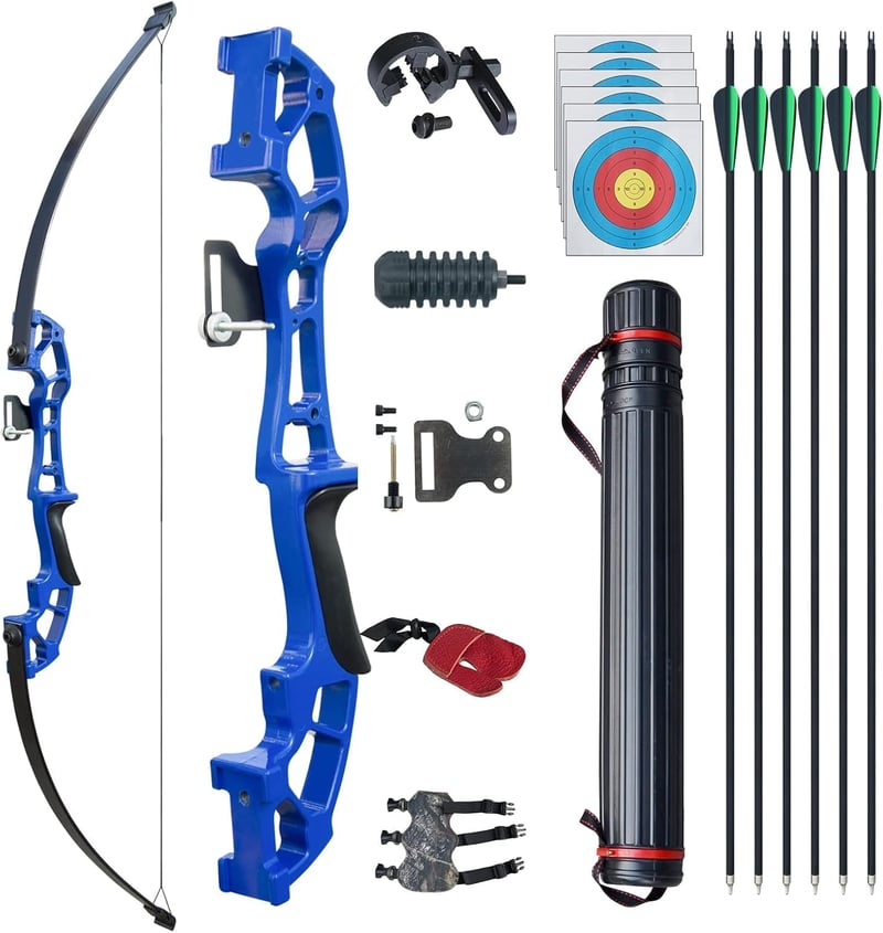 D&Q Recurve Íj Jobbkezes 50 Inch 40 Font Felnőtt Nyílvesszővel