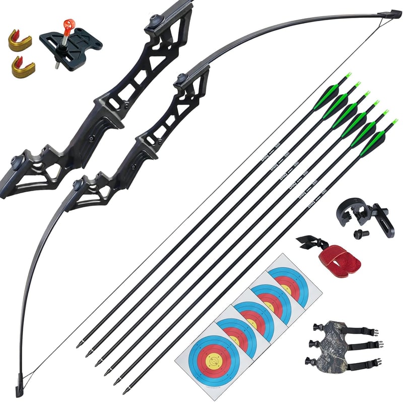 D&Q Takedown Recurve Íj 40 lbs Felnőtt Vadász Nyíl Készlet Jobbkezes