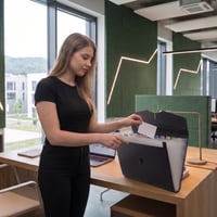 D.RECT 5580 Harmonikový zakladač, 12 priehradiek, A4, čierny 3