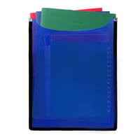 D.RECT Notebook Box A4 pentru ghiozdan - Mapă din plastic cu deschidere superioară pentru copii, pentru bibliorafturi și caiete, Albastru 2