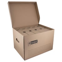 D.RECT Archive Box 2100 Zip archivačný box, 6 ks – kartónový archivačný box s vekom, 431x333x294 mm, hnedý, kancelársky úložný box 5