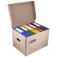 D.RECT Archive Box 2100 Zip archivačný box, 6 ks – kartónový archivačný box s vekom, 431x333x294 mm, hnedý, kancelársky úložný box 4
