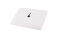 Dosar cu compartimente D.RECT A4 – organizator cu 12 compartimente și bandă elastică, alb, cu etichete colorate, material PP 2