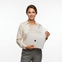 Dosar cu compartimente D.RECT A4 – organizator cu 12 compartimente și bandă elastică, alb, cu etichete colorate, material PP 6